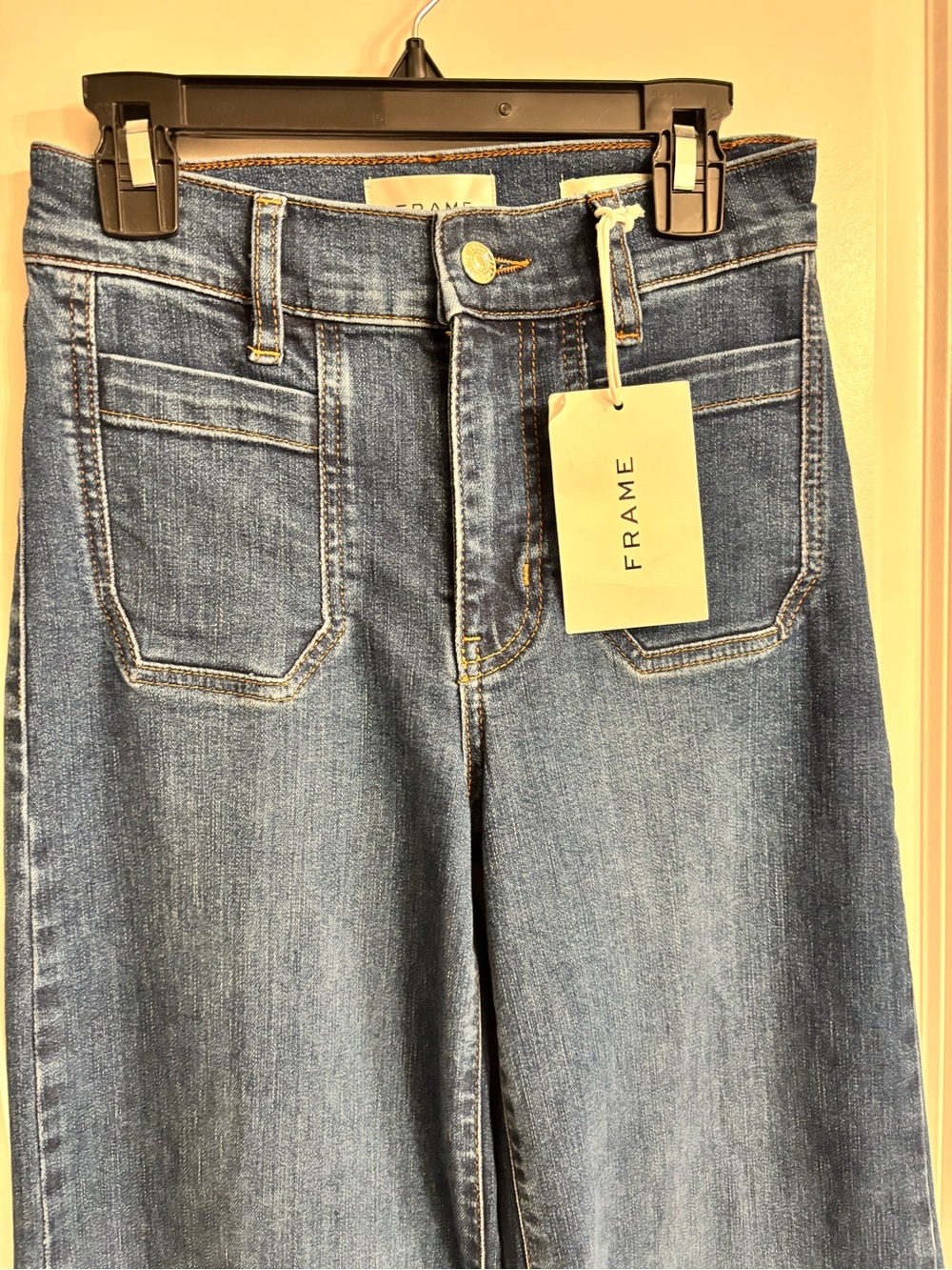 FRAME Le Slim Palazzo Denim